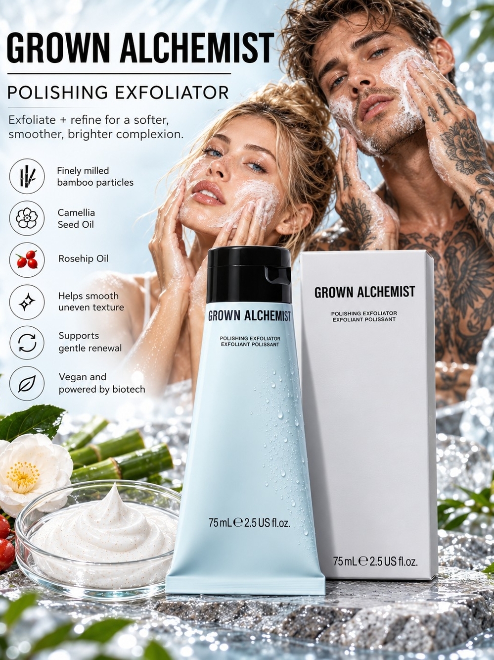 Grown Alchemist Polishing Facial Exfoliator 75 mL
